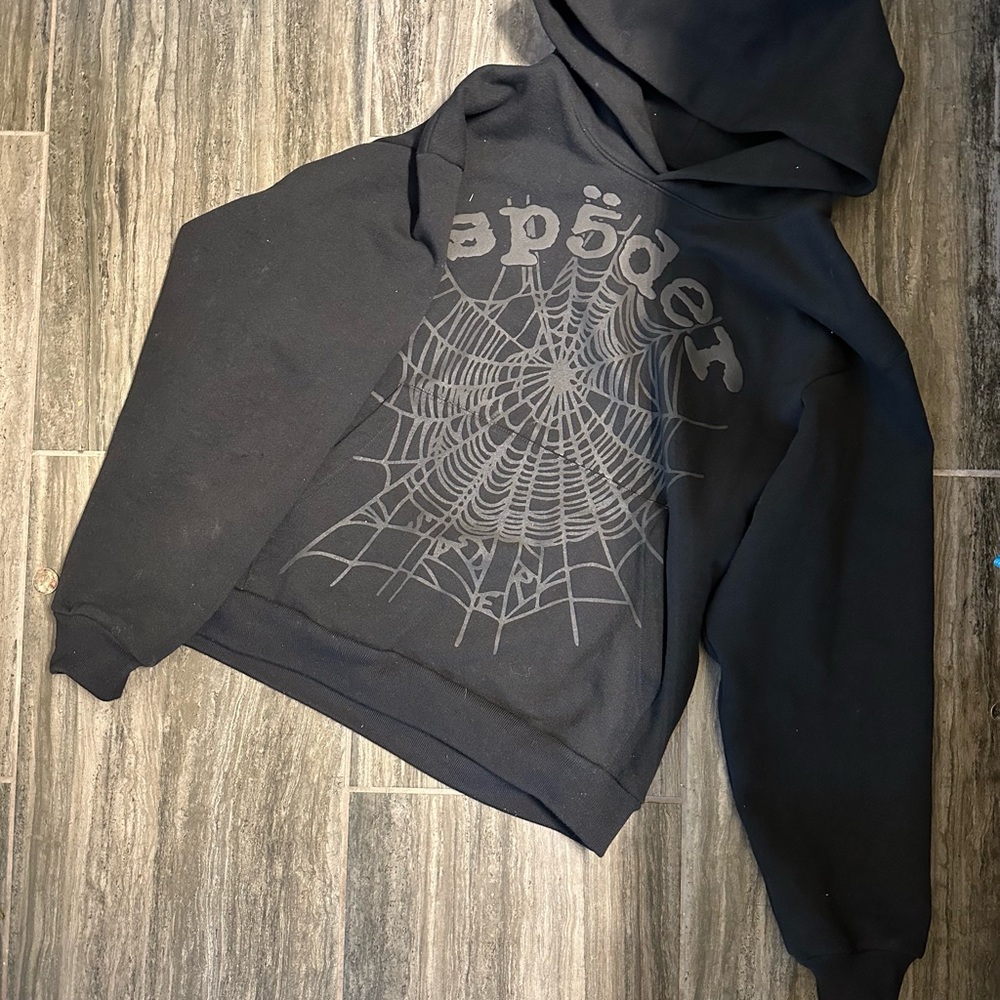 Sp5der phantom web hoodie  "black”Men's small